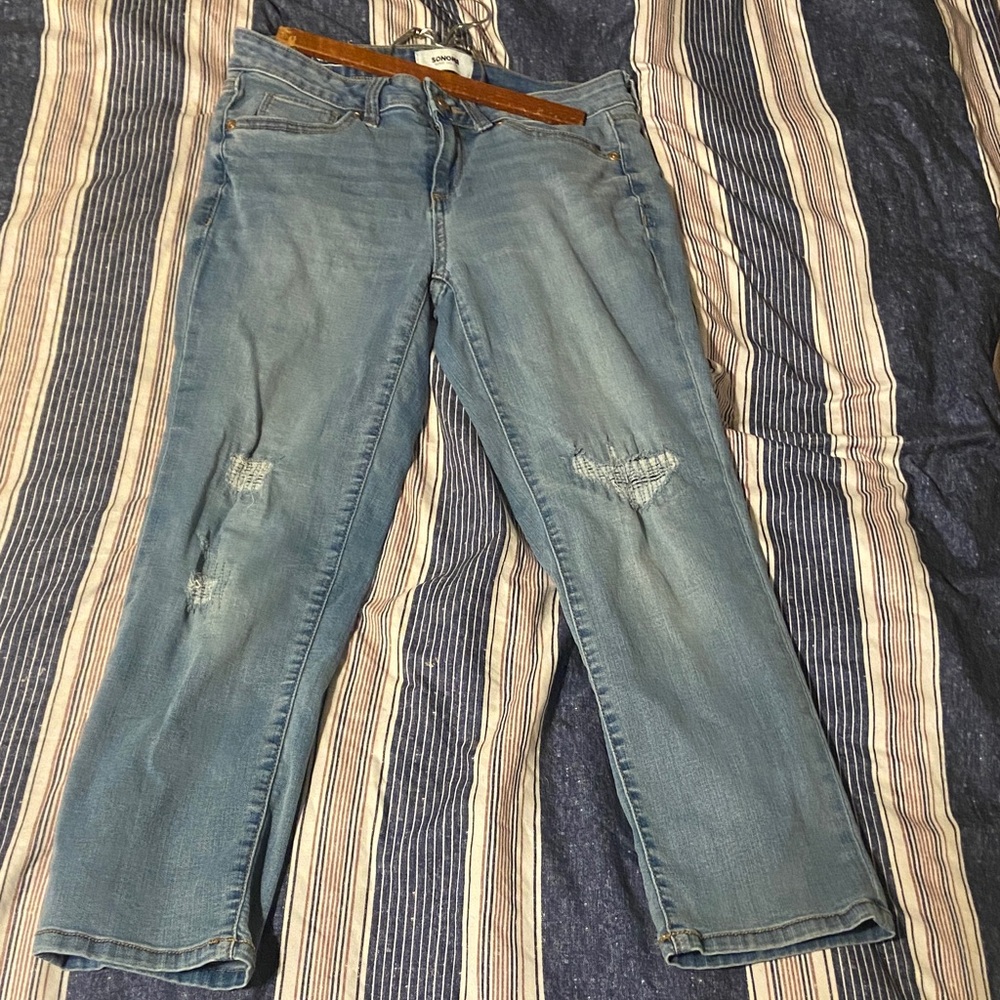 Sonoma Capri Denim Blue Women's Straight Leg Jeans